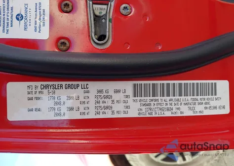 2010 Dodge Ram 1500 Slt/Sport/Trx from USA, damaged, VIN 1D7RV1CT7AS218694